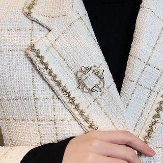 Faux Pearl Alloy Heart Brooch As Shown In Figure - One Size