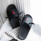 Couple Matching Cross And Batwing Slippers