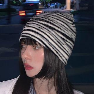 Zebra Print Knit Beanie