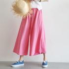 Band-waist Colored Maxi Culottes