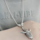 Whale Pendant Stainless Steel Necklace Silver - One Size