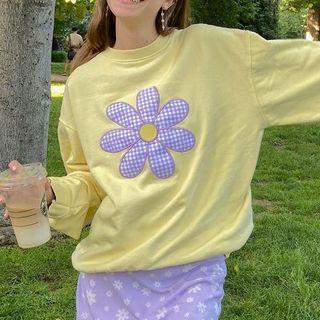 Flower Printed Sweatshirt