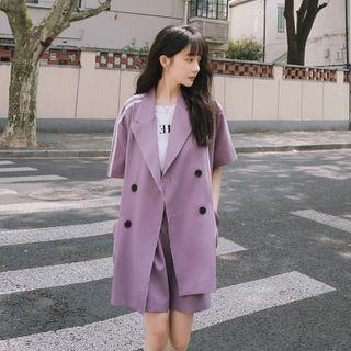 Set : Short-sleeve Blazer + Shorts