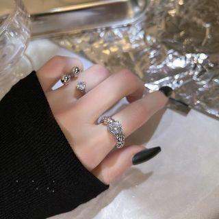 Rhinestone Open Ring / Ball Open Ring / Set