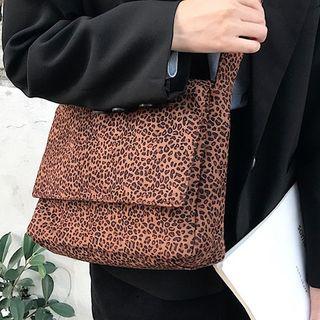 Leopard Print Pvc Messenger Bag