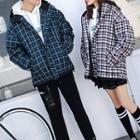 Couple Matching Plaid Padded Coat / Harem Pants / Mini Pleated Skirt