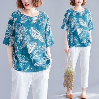 Print Short-sleeve Shirt As Shown In Figure - L