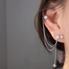 925 Sterling Silver Star Chain Ear Cuff