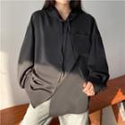 Pocket Detail Hooded Shirt Black - One Size