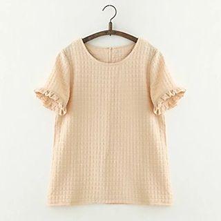 Frilled Short-sleeve T-shirt