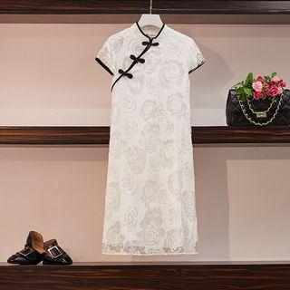 Short-sleeve Laced Qipao