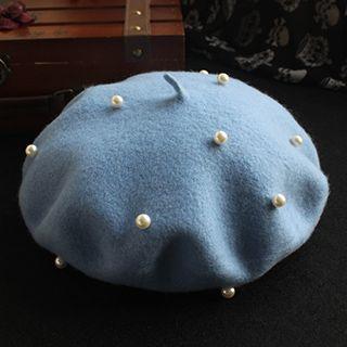 Faux Pearl Beret