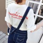 Fray Hem Wide Leg Dungaree