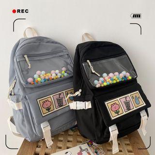 Transparent Pocket Backpack