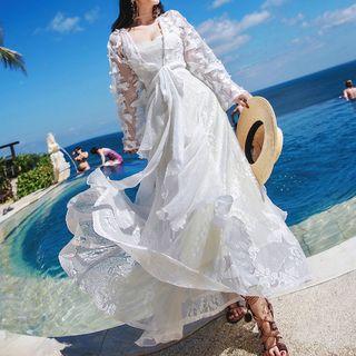 Set: Lace Jacket + Maxi Sundress