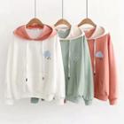 Color Block Embroidered Hoodie