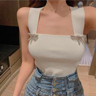 Rhinestone Ribbon Camisole Top