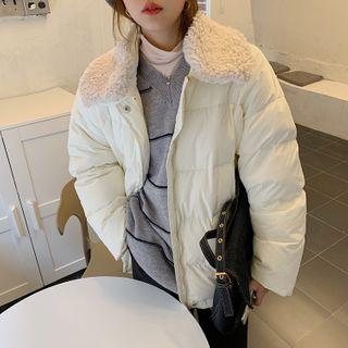 Long-sleeve Fleece Collar Padded Jacket
