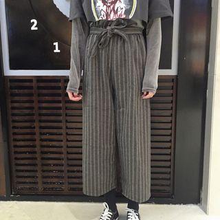 Striped High Waist Wide Leg Pants