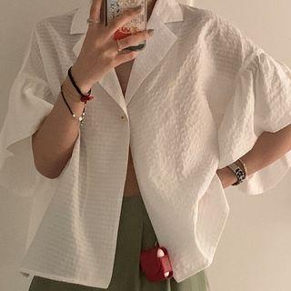 Single Button Short-sleeve Shirt