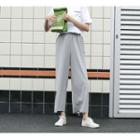 Cropped Wide-leg Pants Gray - One Size
