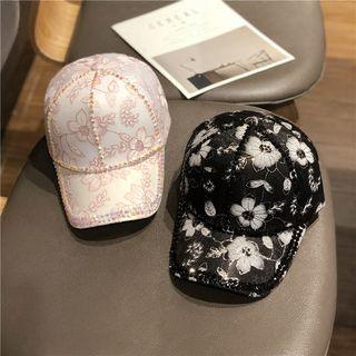 Embellished Lace Baseball Cap