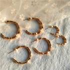 Alloy Bamboo Open Hoop Earring