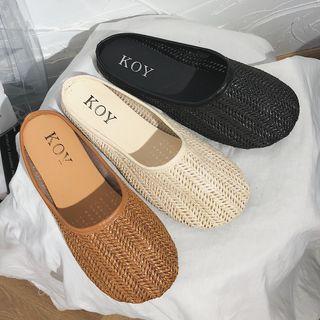Plain Straw Mules
