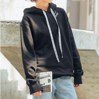 Letter Hoodie Black - One Size