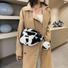 Fluffy Animal Print Belt Bag
