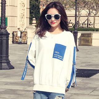 Belted Round Neck Pullover