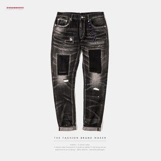 Washed Straight-fit Jeans