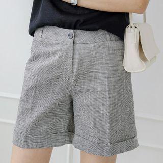 Rollup-hem Plain / Checked Shorts