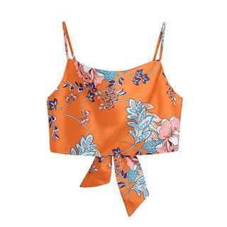 Floral Print Tie-back Camisole Top