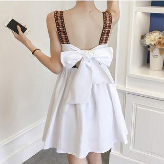 Embroidered-strap A-line Sundress