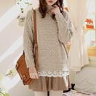 Mock-neck M Lange Knit Top