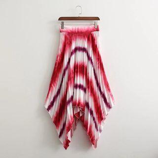 Tie-dyed Asymmetrical A-line Skirt