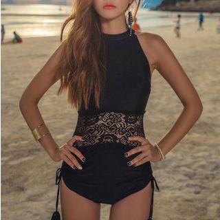 Set Of 2: Lace Cover-up + Swimsuit