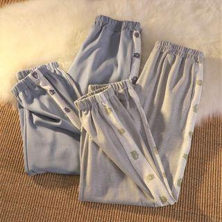 Print Elastic-waist Sweatpants