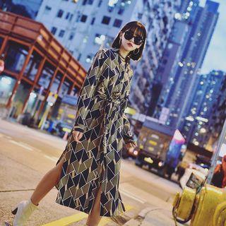 Patterned Midi Shirtdress