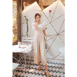 Sleeveless Smocked Jumpsuit