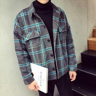 Plaid Buttoned Jacket