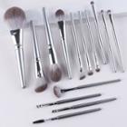 Set Of 14 : Makeup Brush Set Of 14 - Silver - One Size