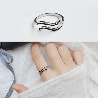 925 Sterling Silver Wavy Open Ring 925 - One Size