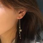 Alloy Star Fringed Earring 1 Pair - Silver Steel - Silver - One Size