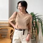 Basic Round-neck Knit Top In 10 Colors
