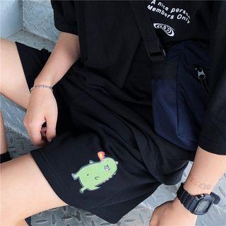 Dinosaur Print Knee-length Shorts