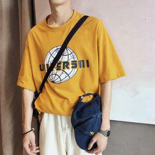 Earth Print Short-sleeve T-shirt