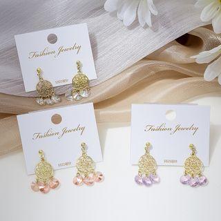Mandala Drop Earring E1241-1 - 1 Pair - Purple - One Size