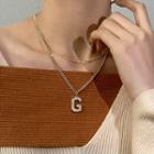 Letter G Pendant Layered Alloy Necklace